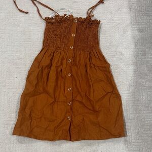 FAITHFULL THE BRAND rosa dress terracotta